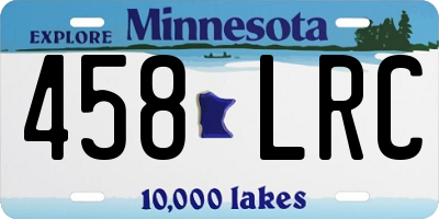 MN license plate 458LRC