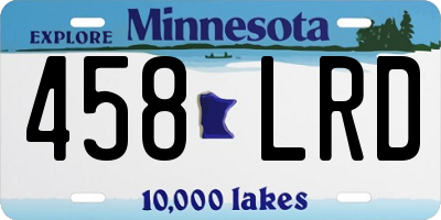 MN license plate 458LRD