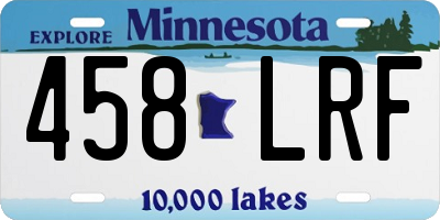 MN license plate 458LRF