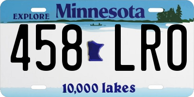 MN license plate 458LRO
