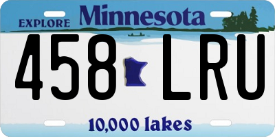 MN license plate 458LRU
