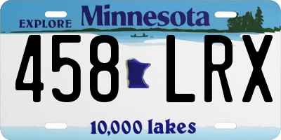 MN license plate 458LRX