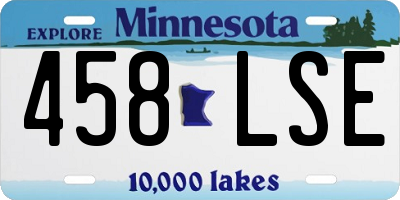 MN license plate 458LSE