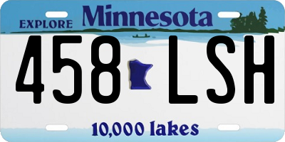 MN license plate 458LSH
