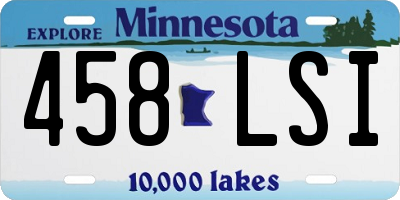 MN license plate 458LSI