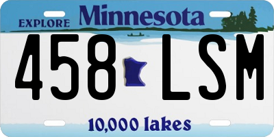 MN license plate 458LSM