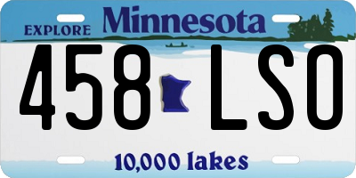 MN license plate 458LSO