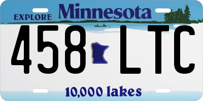 MN license plate 458LTC