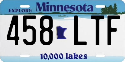 MN license plate 458LTF
