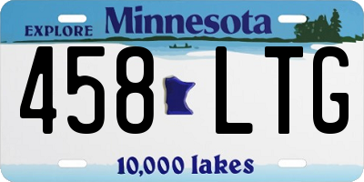 MN license plate 458LTG