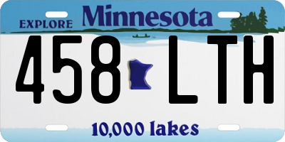 MN license plate 458LTH
