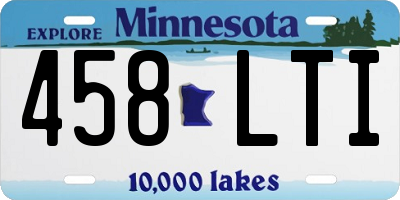 MN license plate 458LTI