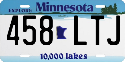 MN license plate 458LTJ