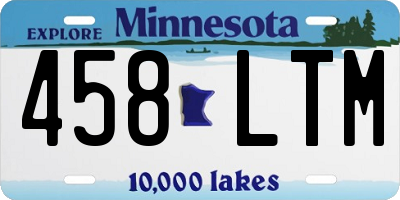 MN license plate 458LTM
