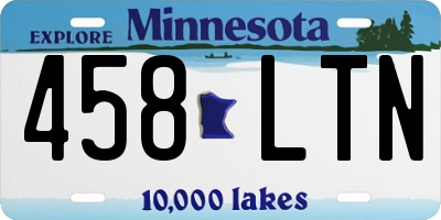 MN license plate 458LTN
