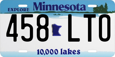 MN license plate 458LTO