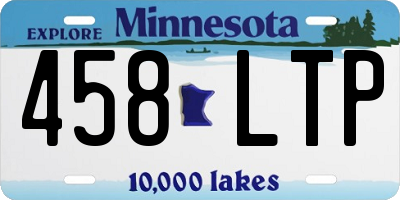 MN license plate 458LTP