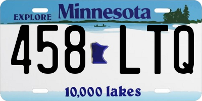 MN license plate 458LTQ