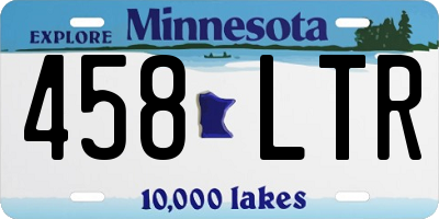 MN license plate 458LTR