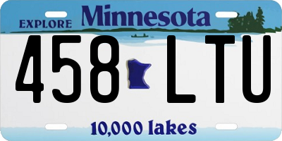 MN license plate 458LTU