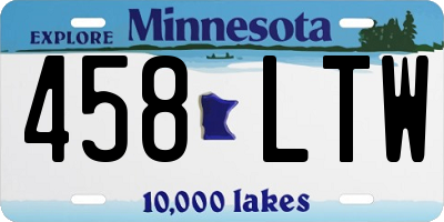 MN license plate 458LTW