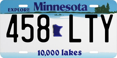 MN license plate 458LTY