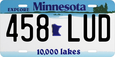 MN license plate 458LUD