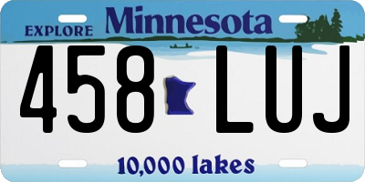 MN license plate 458LUJ