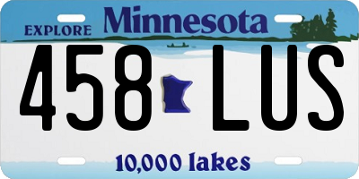 MN license plate 458LUS
