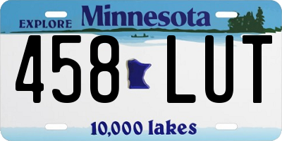 MN license plate 458LUT