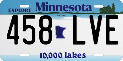 MN license plate 458LVE