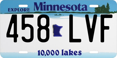 MN license plate 458LVF
