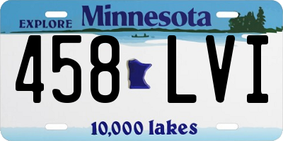 MN license plate 458LVI