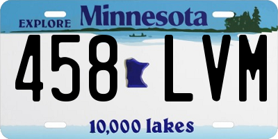 MN license plate 458LVM