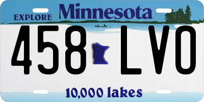 MN license plate 458LVO