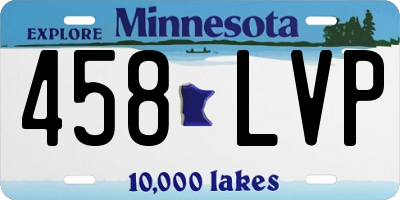 MN license plate 458LVP