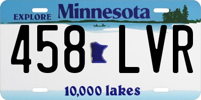 MN license plate 458LVR
