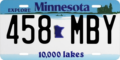 MN license plate 458MBY