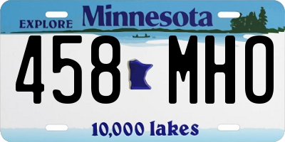 MN license plate 458MHO