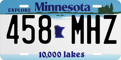 MN license plate 458MHZ