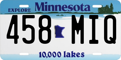 MN license plate 458MIQ