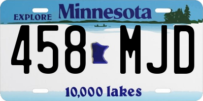 MN license plate 458MJD