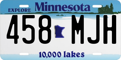 MN license plate 458MJH