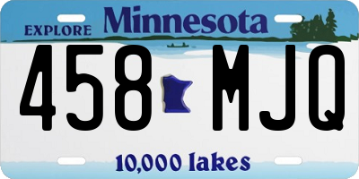 MN license plate 458MJQ