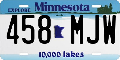 MN license plate 458MJW