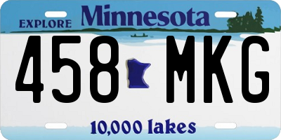 MN license plate 458MKG