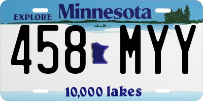 MN license plate 458MYY