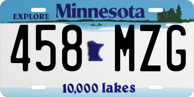 MN license plate 458MZG
