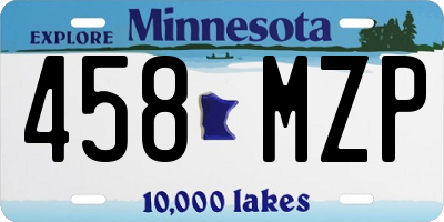 MN license plate 458MZP