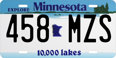 MN license plate 458MZS